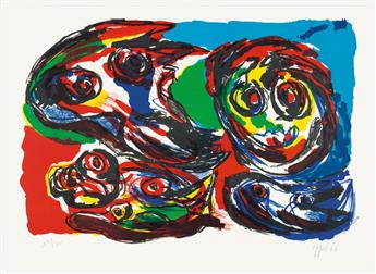 KAREL APPEL Three color lithographs.